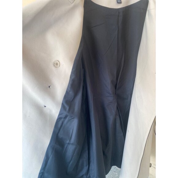 ELLE Women’s Double-Breasted Belted Trench Coat Size 16 Cream w/Black Piping - Picture 6 of 13